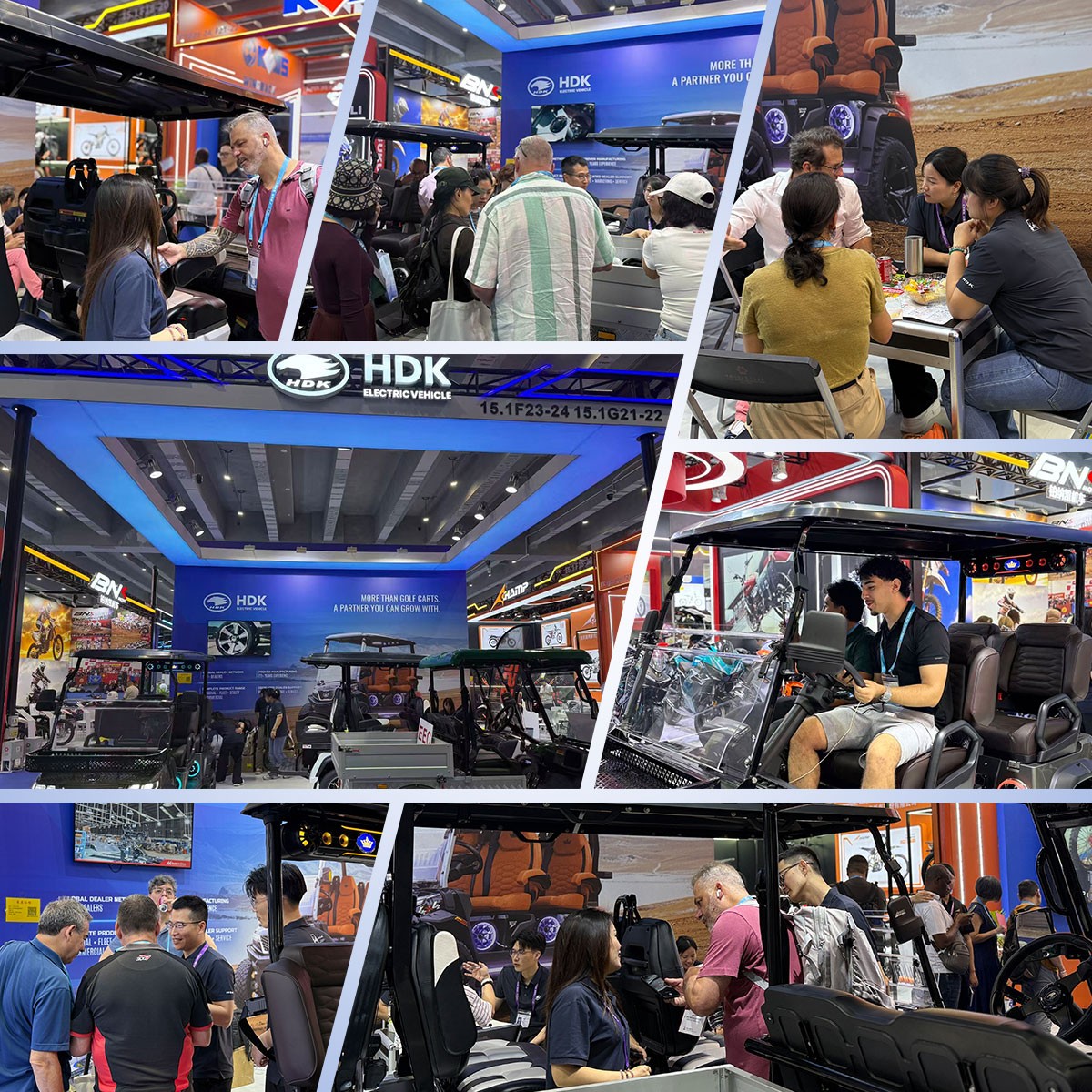 Visitors and buyers at the HDK Electric Vehicle booth during the 140th Canton Fair 2026